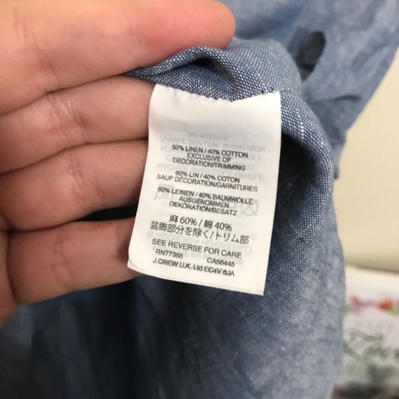 J. CREW linen embroidered tunic with tassels O16 - Picture 2 of 7